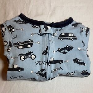 Carter's Blue and Black Baby Footed Pajamas